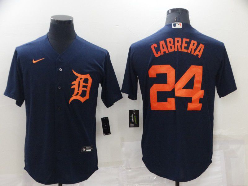 Men Detroit Tigers #24 Cabrera Dark Blue Game Nike 2022 MLB Jersey